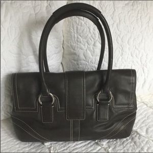 Coach Large Brown Soho Hampton Buckle Satchel
